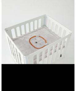 Tapis de jeu et de parc 100 x 100 cm en Veloudoux, - Gris