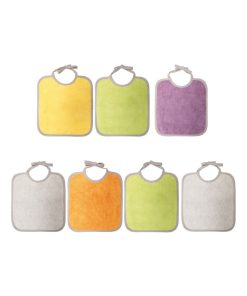 Lot de 7 bavoirs plastifiés multicolores - Naissance - Multicolore