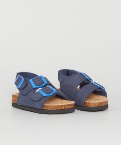 Sandales double brides - bleu