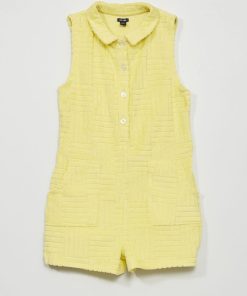 Combinaison à capuche en éponge - jaune
