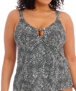 Haut de maillot tankini grande taille Pebble cove - Noir