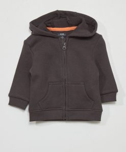 Sweat zippée à capuche - gris foncé