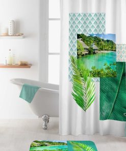 Rideau de douche Modele Copacabana - Vert
