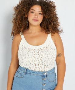 Débardeur en crochet - Blanc