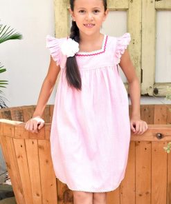 Robe ample à pois  ANGELIQUE - 'LA FAUTE A VOLTAIRE' - Rose