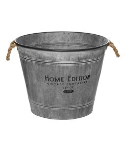 Pot zinc rétro Home Edition - Gris