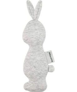 doudou Nattou Lapin Gris 100% coton Pure Hochet - Gris