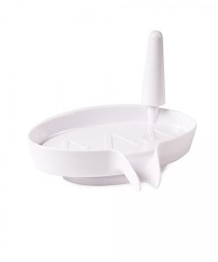 Porte Savon Blanc Avec Support Bagues - Blanc