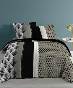 Housse de couette + taies Gallileo - Noir