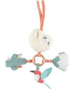 doudou Noukies Singe Blanc Paresseux Trousseau D'activités Moris & Sacha Pantin - Blanc