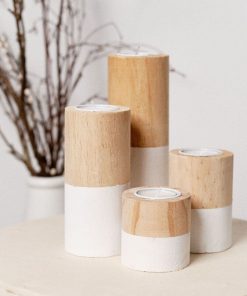 Lot de 4 bougeoirs 'SIMPLICITY' 'TODAY' - Blanc