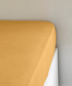 Drap housse 2 personnes uni 'ESSENTIAL' 'TODAY' - Jaune
