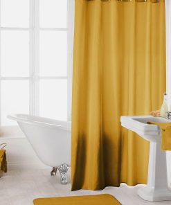 Rideau de douche Collection Essencias - Jaune foncé