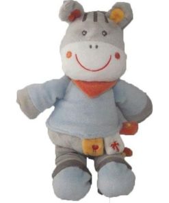 Doudou Nicotoy Cheval Gris foulard orange Pantin - Gris