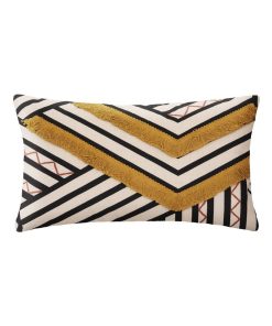 Housse de coussin Etnik brodé 30x50 cm - Jaune
