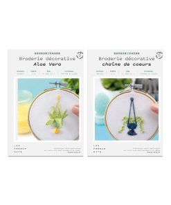 Coffrets 2 Broderies décoratives - Plantes d'intérieur 3 - N/A