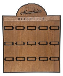 Porte clés métal MDF Wild 48x58 cm - Marron