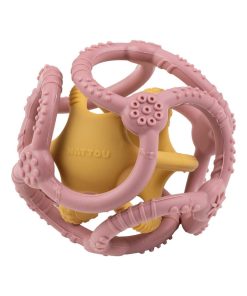 Lot de 2 balles encastrables en silicone rose et curry - N/A