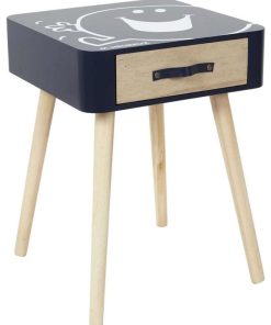 Table de chevet 1 tiroir Monsieur Heureux - Bleu