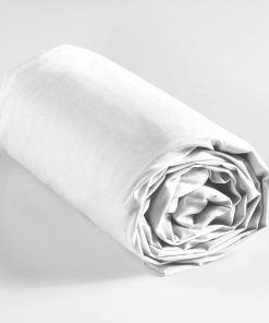 Drap housse cm uni coton bio 57 fils Biolina blanc - Blanc