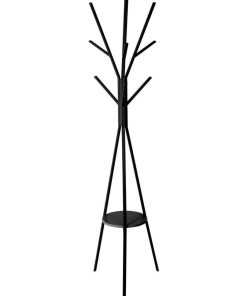 Porte-manteaux métal et bois noir - Noir