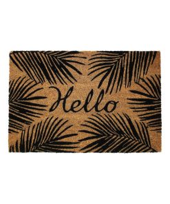 Paillasson coco imprimé Hello - Marron