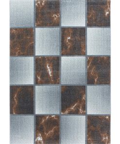 Tapis salon 200x290 ONTARIO Marron OEKO TEX idéal pour Salle à manger - Marron