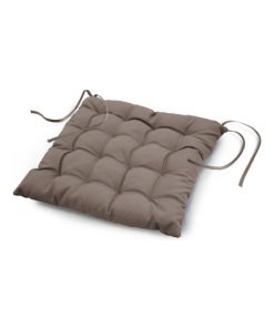 Coussin de chaise assise matelassé 40 x 40 cm taupe - Gris taupe