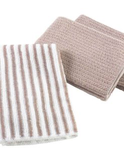 3 Torchons microfibre Collection Cuistot - Gris taupe