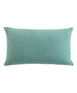 Coussin dehoussable Collection Gaufrettes - Vert clair