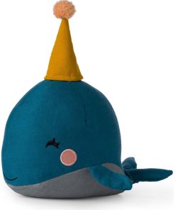 Peluche dans un coffret cadeau, Baleine - Bleu