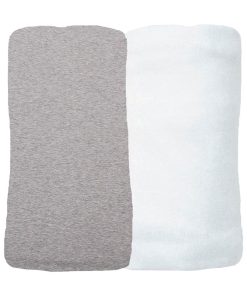 Eveil Et Nature Lot De 2 Draps Housse Jersey Coton Bio - Gris