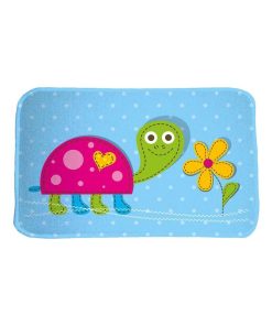 Tapis enfant 70x95 ULTRA DOUX TORTUE Bleu fabriqué en Europe idéal pour Chambre - Bleu