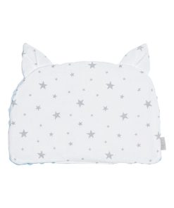 Oreiller coussin plat réversible Chaton STELLA - Bleu