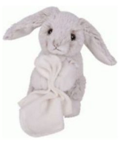 doudou Histoire d'ours Lapin Blanc mouchoir PM 16cm Oh studio HO2471 Oh studio Pantin - Blanc