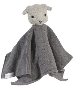 Tissu câlin hochet en coton mouton - Gris foncé