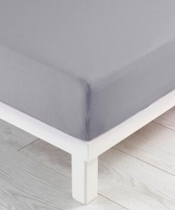 Drap housse jersey extensible - Gris