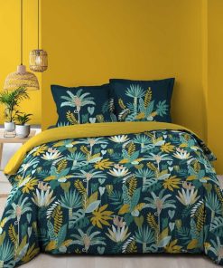 Parure Housse de couette + taie Collection Guinée - Vert anis