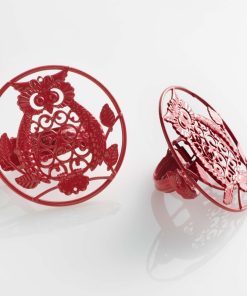 Embrasses pince métal Collection Jolie Chouette - Rouge