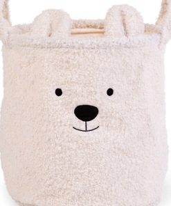 Panier de rangement Teddy écru (30 x 30 cm) - Ecru