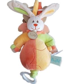 doudou Babynat Lapin Orange Stellou Stellou Musical - Orange