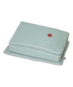 Couette et oreiller - prêt à dormir, Jeanne - Vert d'eau