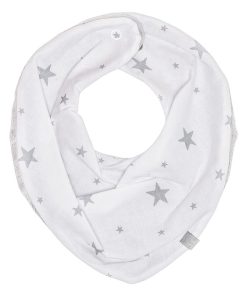 Bandana cache-cou réversible, STELLA - Blanc Gris