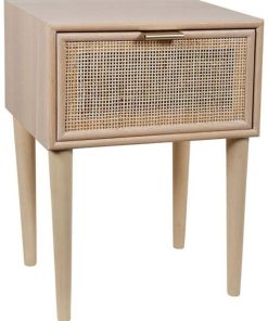 Chevet 1 tiroir bois Selma - Beige