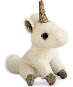 doudou Histoire d'ours Licorne Blanc or Porte Clés - Blanc