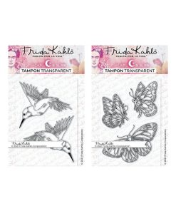 5 Tampons transparents - Colibris + Papillons - 9,5 x 6,5 cm - N/A