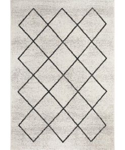 Tapis salon 160x235 BALANIA Ecru fait main idéal pour le salon - Ecru