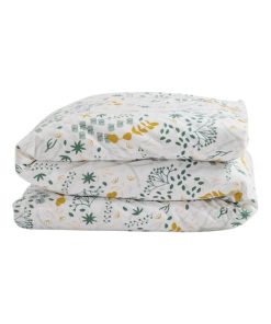 Housse de couette en coton bio Yukari (100 x 140 cm) - Jaune