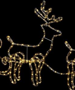 Décoration extérieure traineau 320 LED 119 cm - Blanc