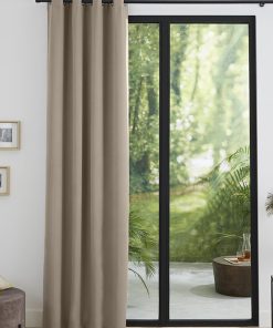 Rideau occultant thermique ficelle 140 x 260 cm - Beige